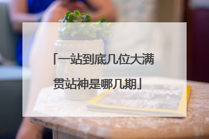 一站到底几位大满贯站神是哪几期