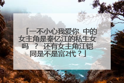 一不小心我爱你 中的女主角是秦亿江的私生女吗 ？ 还有女主角江铠同是不是富2代？