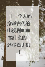 一个大妈穿越古代的电视剧叫幸福什么的 还带着手机