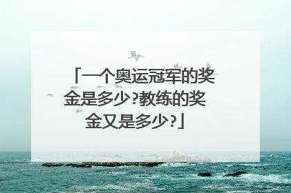 一个奥运冠军的奖金是多少?教练的奖金又是多少?
