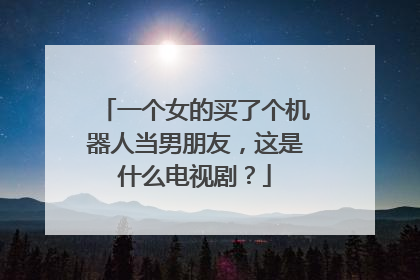 一个女的买了个机器人当男朋友，这是什么电视剧？