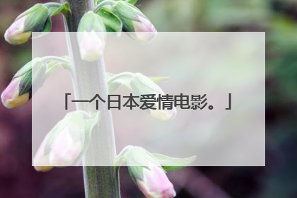一个日本爱情电影。