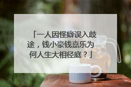 一人因怪癖误入歧途，钱小豪钱嘉乐为何人生大相径庭？