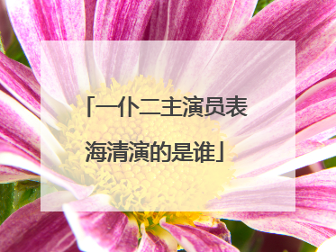 一仆二主演员表海清演的是谁