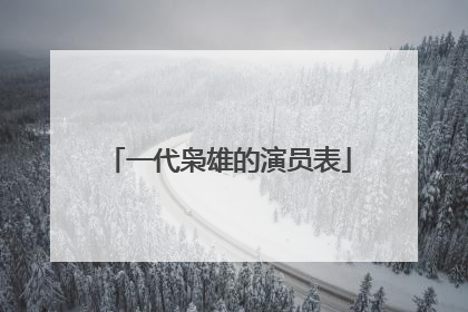 一代枭雄的演员表