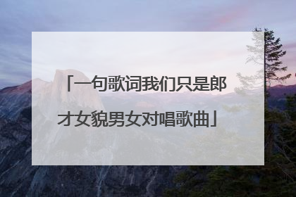 一句歌词我们只是郎才女貌男女对唱歌曲