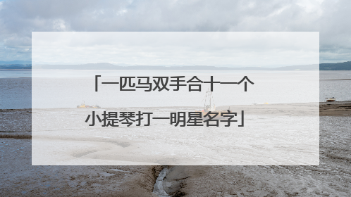 一匹马双手合十一个小提琴打一明星名字