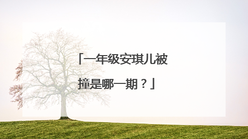 一年级安琪儿被撞是哪一期?
