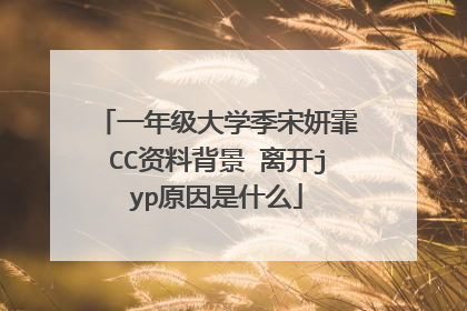 一年级大学季宋妍霏CC资料背景 离开jyp原因是什么