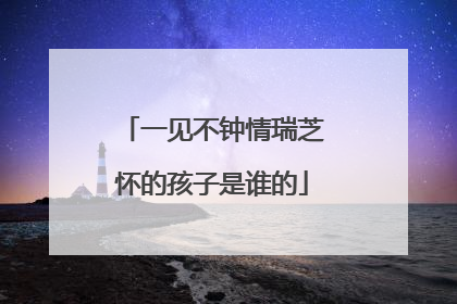 一见不钟情瑞芝怀的孩子是谁的