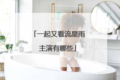 一起又看流星雨 主演有哪些