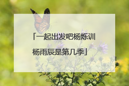 一起出发吧杨烁训杨雨辰是第几季