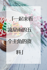 一起来看流星雨的五个主角的资料