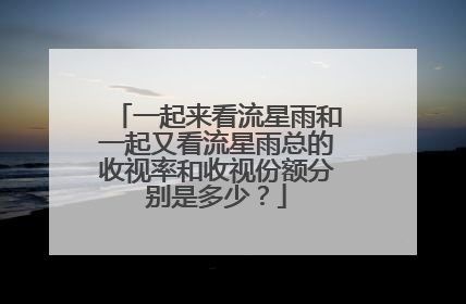 一起来看流星雨和一起又看流星雨总的收视率和收视份额分别是多少？