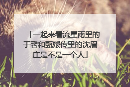 一起来看流星雨里的于馨和甄嬛传里的沈眉庄是不是一个人