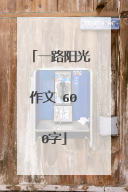 一路阳光作文 600字