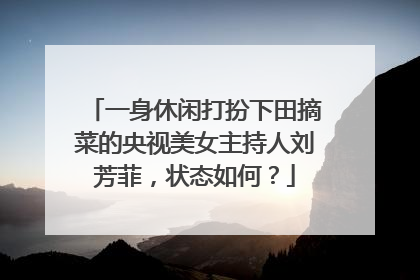 一身休闲打扮下田摘菜的央视美女主持人刘芳菲，状态如何？
