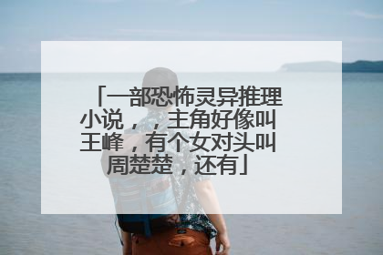 一部恐怖灵异推理小说，，主角好像叫王峰，有个女对头叫周楚楚，还有