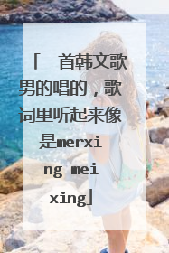 一首韩文歌男的唱的,歌词里听起来像是merxing meixing