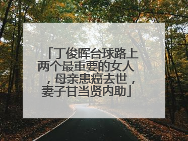 丁俊晖台球路上两个最重要的女人，母亲患癌去世，妻子甘当贤内助