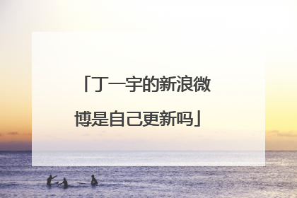 丁一宇的新浪微博是自己更新吗
