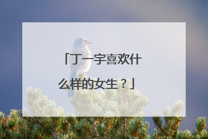 丁一宇喜欢什么样的女生？