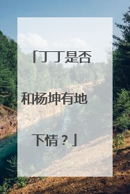 丁丁是否和杨坤有地下情？