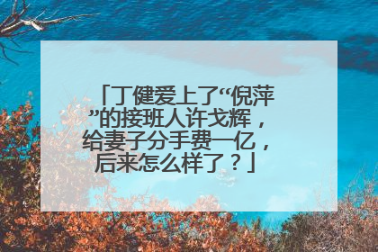 丁健爱上了“倪萍”的接班人许戈辉，给妻子分手费一亿，后来怎么样了？