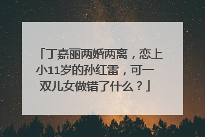丁嘉丽两婚两离，恋上小11岁的孙红雷，可一双儿女做错了什么？