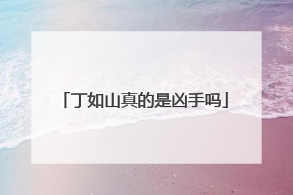 丁如山真的是凶手吗