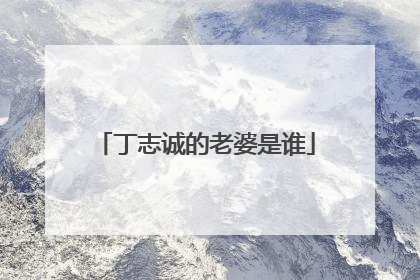 丁志诚的老婆是谁