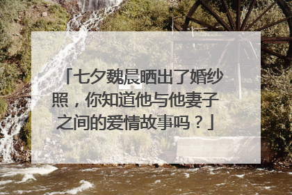 七夕魏晨晒出了婚纱照，你知道他与他妻子之间的爱情故事吗？