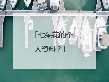 七朵花的个人资料?