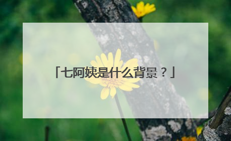 七阿姨是什么背景?