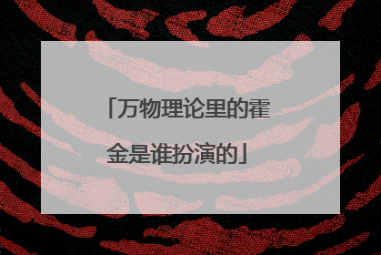 万物理论里的霍金是谁扮演的