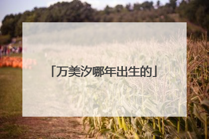万美汐哪年出生的
