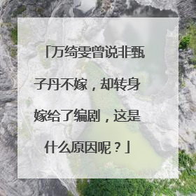 万绮雯曾说非甄子丹不嫁,却转身嫁给了编剧,这是什么原因呢?