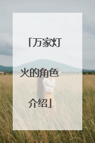 万家灯火的角色介绍