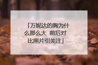 万妮达的胸为什么那么大 前后对比照片引关注