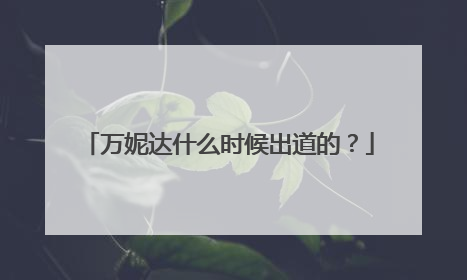 万妮达什么时候出道的?