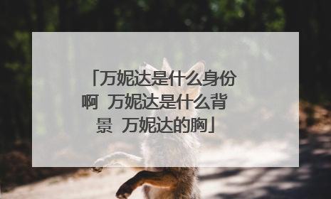 万妮达是什么身份啊 万妮达是什么背景 万妮达的胸