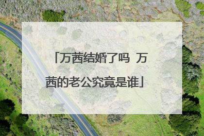万茜结婚了吗 万茜的老公究竟是谁