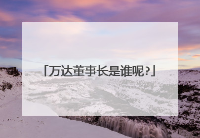 万达董事长是谁呢?