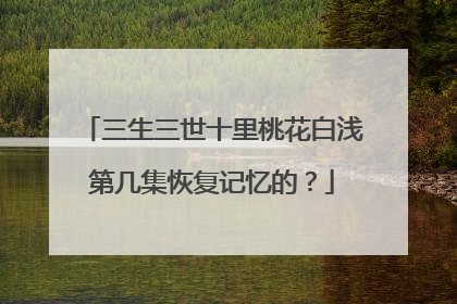 三生三世十里桃花白浅第几集恢复记忆的？