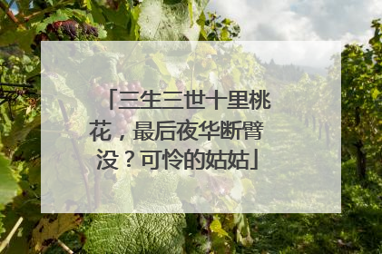 三生三世十里桃花，最后夜华断臂没？可怜的姑姑