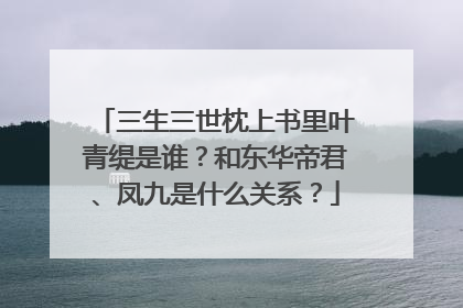 三生三世枕上书里叶青缇是谁？和东华帝君、凤九是什么关系？