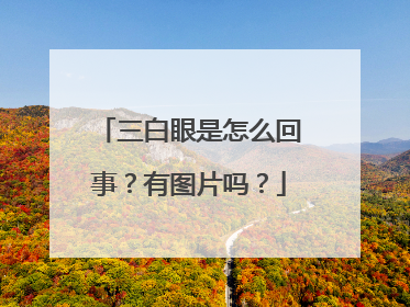 三白眼是怎么回事？有图片吗？