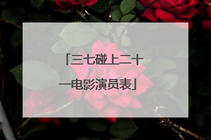 三七碰上二十一电影演员表