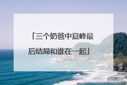 三个奶爸中夏峰最后结局和谁在一起