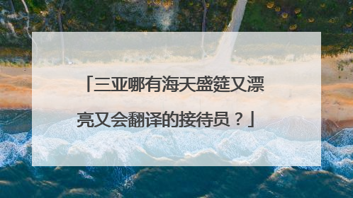 三亚哪有海天盛筵又漂亮又会翻译的接待员?